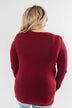 Just The Beginning Criss Cross Top- Burgundy