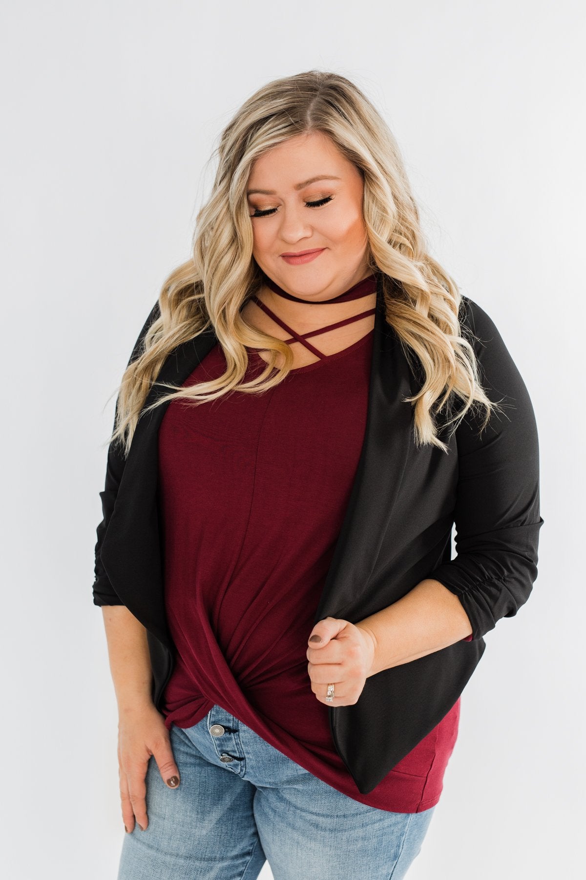 Pretty & Professional Blazer- Black