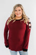 Chasing Dreams Cold Shoulder Top- Burgundy