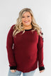 Chasing Dreams Cold Shoulder Top- Burgundy