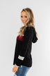 Only A Matter Of Time Hoodie- Black & Burgundy
