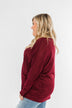 In Your Heart Dolman Cardigan- Burgundy