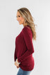 Just The Beginning Criss Cross Top- Burgundy