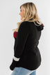 Only A Matter Of Time Hoodie- Black & Burgundy
