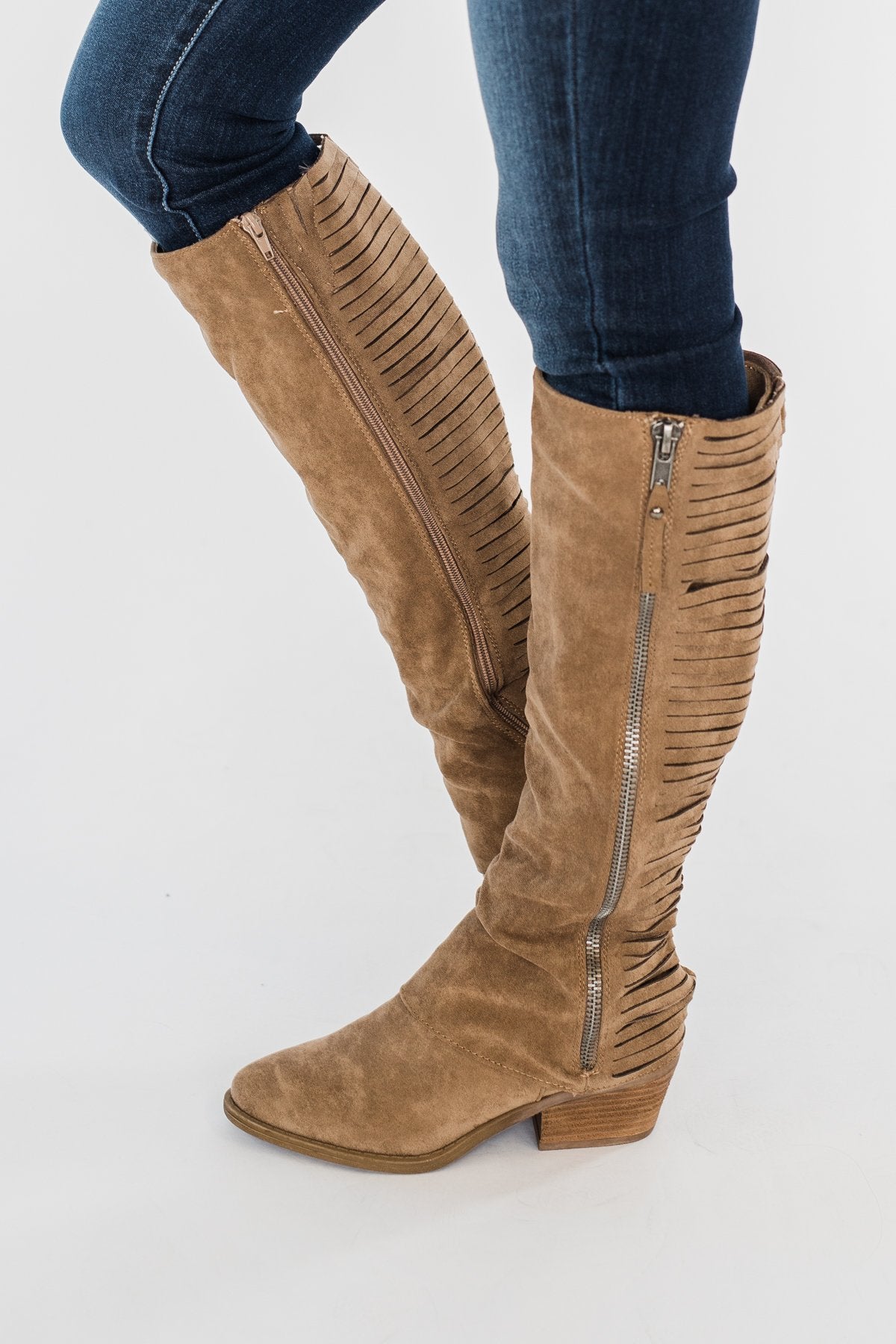 Very G Strips Galore Boots- Taupe