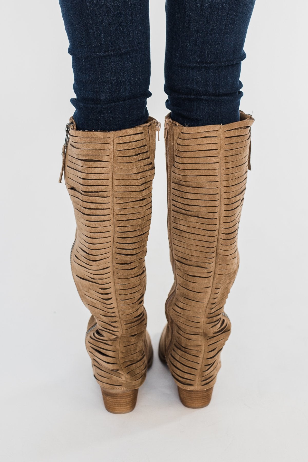 Very G Strips Galore Boots- Taupe