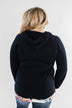 Winter Blooms Floral Hoodie- Navy & Ivory