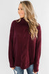 Daily Smiles Turtle Neck Sweater- Burgundy