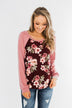 Life With You Floral Top- Mauve Pink & Burgundy
