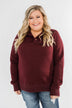 Forever My Friend Quilted Pullover- Burgundy