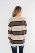 Oh So Soft Striped Knit Sweater- Mocha