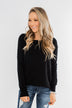 Butter Me Up Sweater- Black