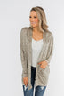 In Your Heart Dolman Cardigan- Heathered Beige