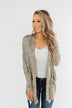 In Your Heart Dolman Cardigan- Heathered Beige