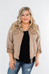 Brisk Morning Lightweight Zip Up Jacket- Mocha