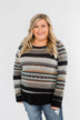 Simply Beautiful Pullover Top- Black & Mint