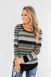 Simply Beautiful Pullover Top- Black & Mint