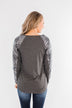 Caught My Eye Sequin Top- Charcoal