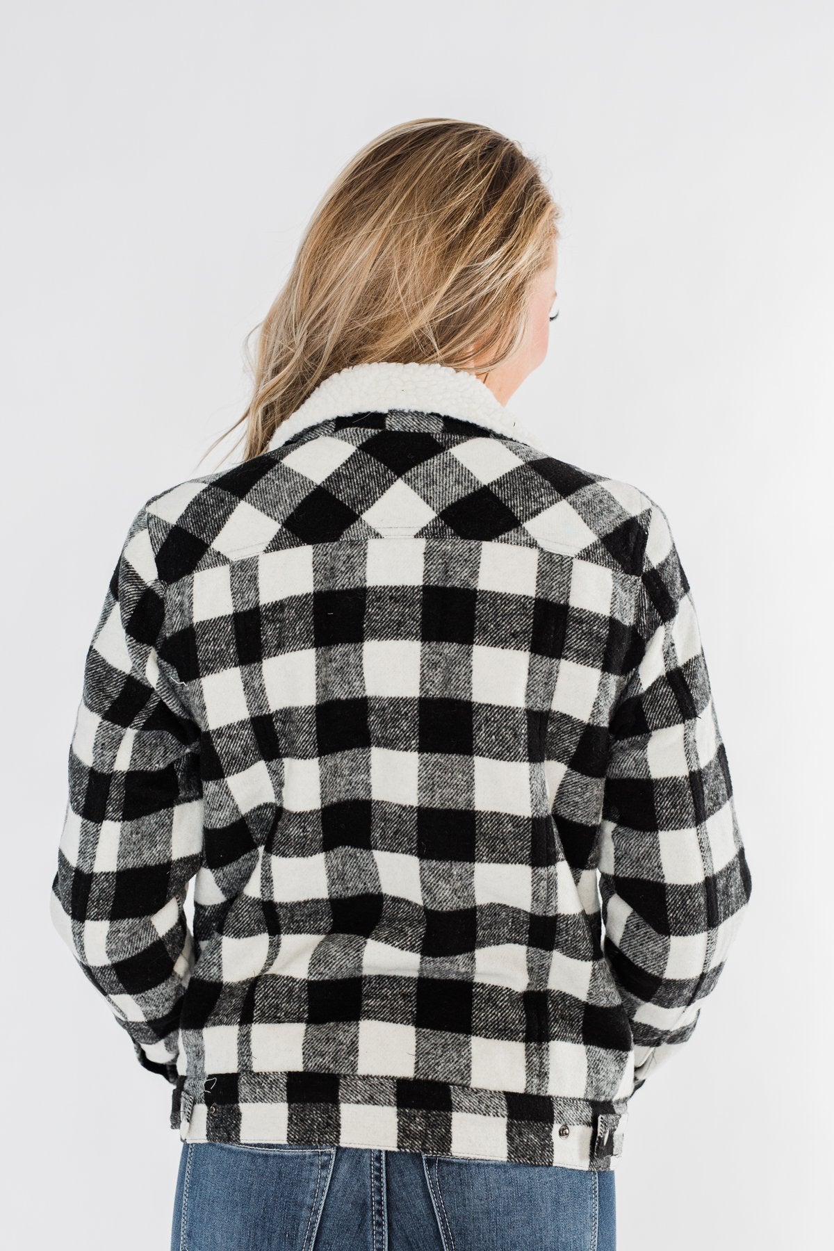 Warm All Winter Lined Jacket- White Buffalo Plaid