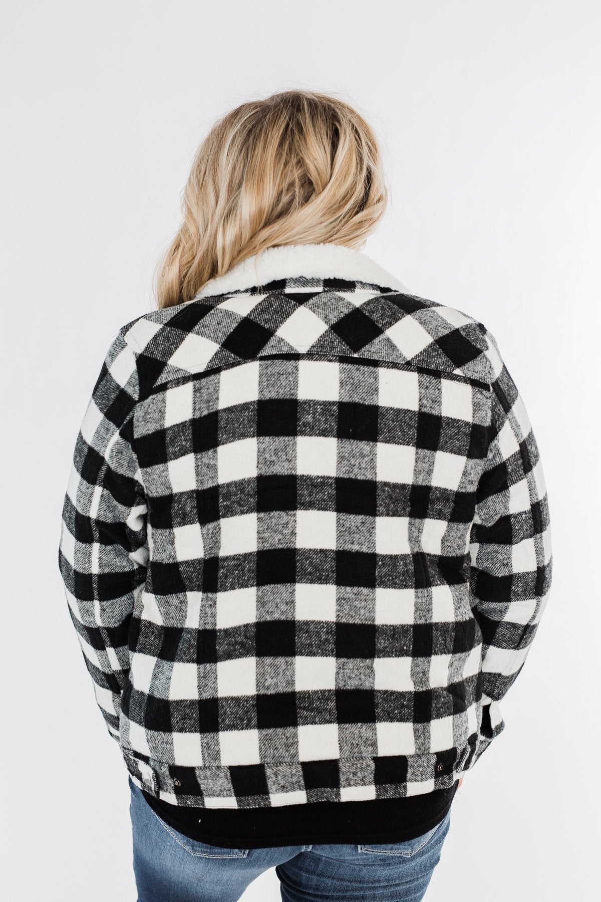 Warm All Winter Lined Jacket- White Buffalo Plaid