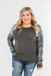 Caught My Eye Sequin Top- Charcoal