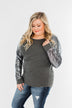 Caught My Eye Sequin Top- Charcoal