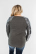Caught My Eye Sequin Top- Charcoal