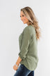 In My Sight V-Neck Pocket Top- Olive