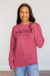 "Gingerbread Bakery" Graphic Long Sleeve Top- Red