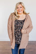 Be There Soon Hooded Knit Cardigan- Dark Beige