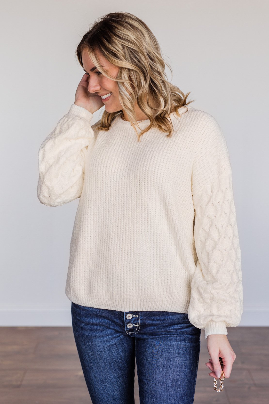 Never Ending Moments Knit Sweater- Ivory