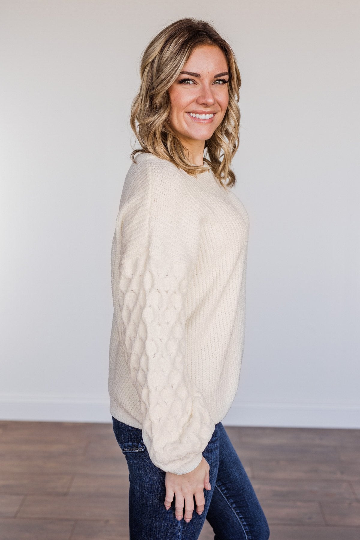 Never Ending Moments Knit Sweater- Ivory