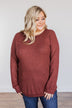 Unspeakable Beauty Knit Long Sleeve Top- Burgundy