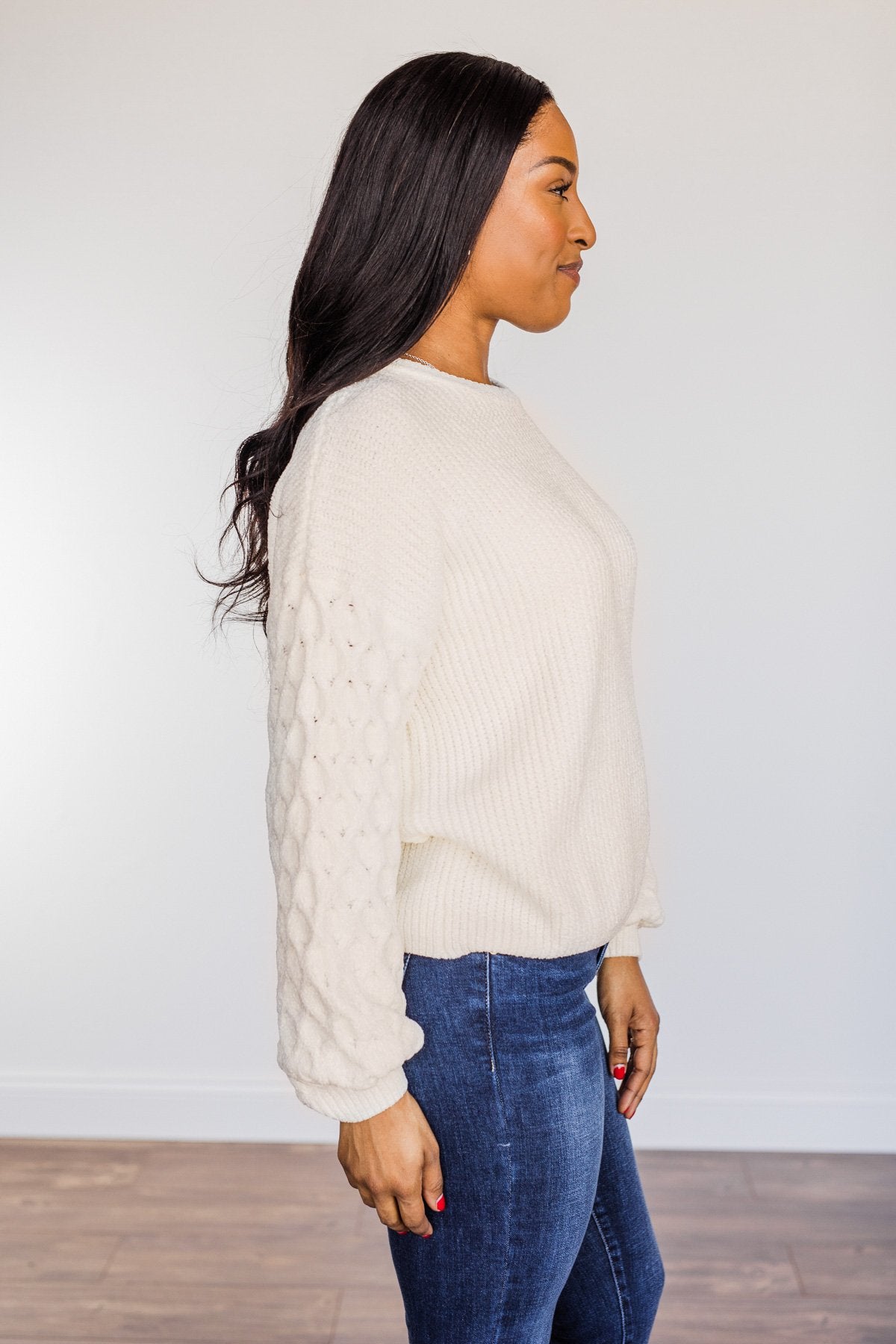 Never Ending Moments Knit Sweater- Ivory