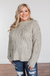 Smile For Me Knit Sweater- Grey