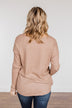 Leap Of Faith Long Sleeve Knit Top- Taupe