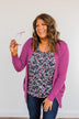 Essential Cardigan- Magenta