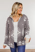Back At It Hooded Aztec Cardigan- Grey