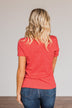 "Farm Fresh Christmas Trees" Graphic Tee- Red