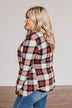 Holiday Feels Plaid Button Down- Red, Ivory & Black