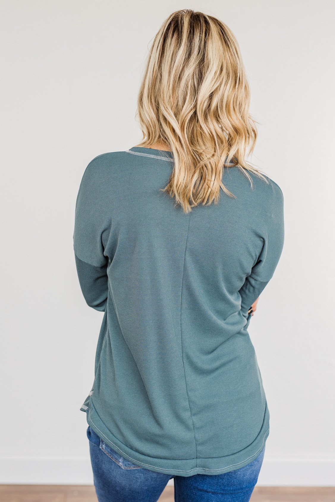 Feeling Lovely Long Sleeve Shirt- Teal