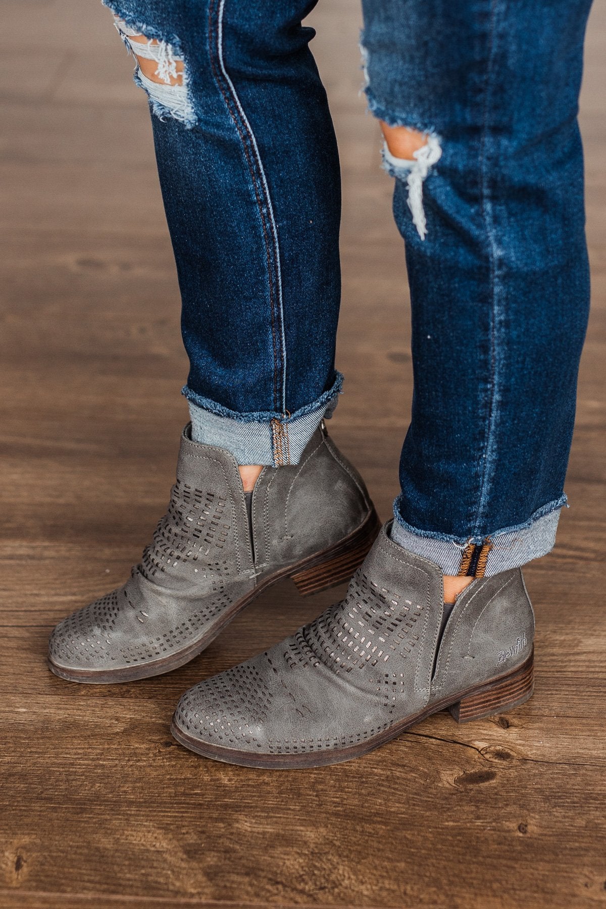 Blowfish grey booties discount