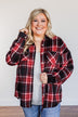 Happiest Of All Plaid Jacket- Black & Red