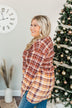 True To Me Long Sleeve Plaid Top- Brick, Rust & Golden Yellow