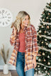 True To Me Long Sleeve Plaid Top- Brick, Rust & Golden Yellow