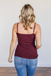 Pulse Basics All You Ever Wanted Lace Tank- Burgundy