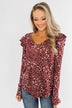 Forever And Ever Floral Top- Burgundy