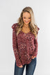 Forever And Ever Floral Top- Burgundy