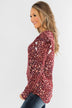 Forever And Ever Floral Top- Burgundy