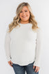 Be With You Waffle Knit Top- Off White